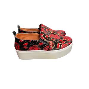 Golo Red Rose Floral Vivian Collection Women's Size 7